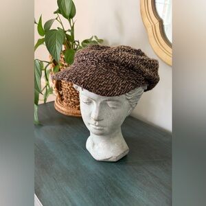 Brown 70’s hat 
Very fashion week chic- aka ralph lauren